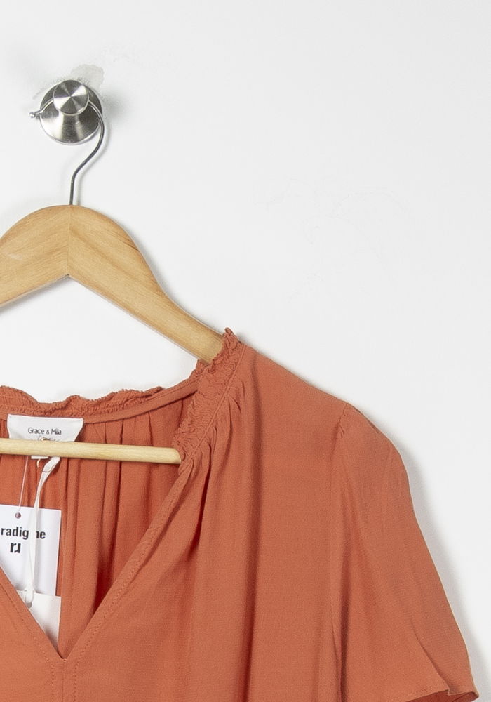 Blouse orange - Taille S/36