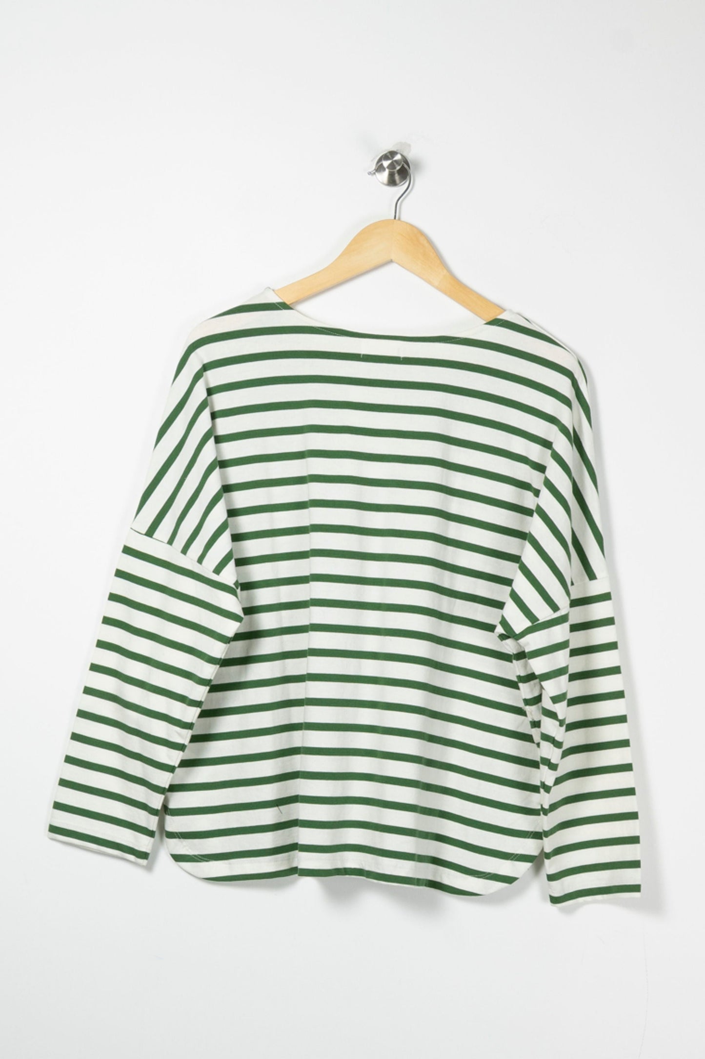 Marinière Verte et Blanche - Taille L/40