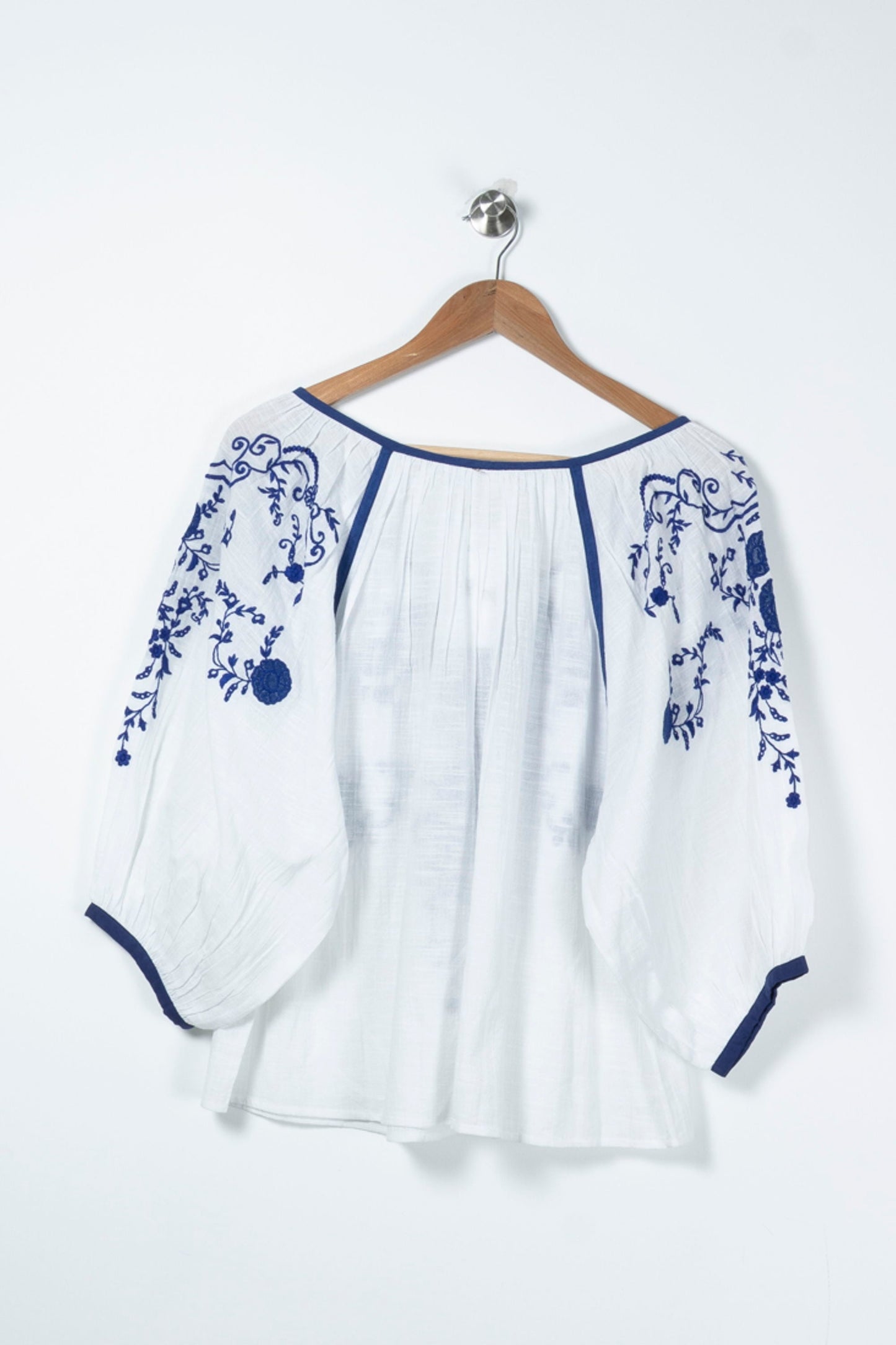 Blouse Blanche et Bleue - Taille XL/42