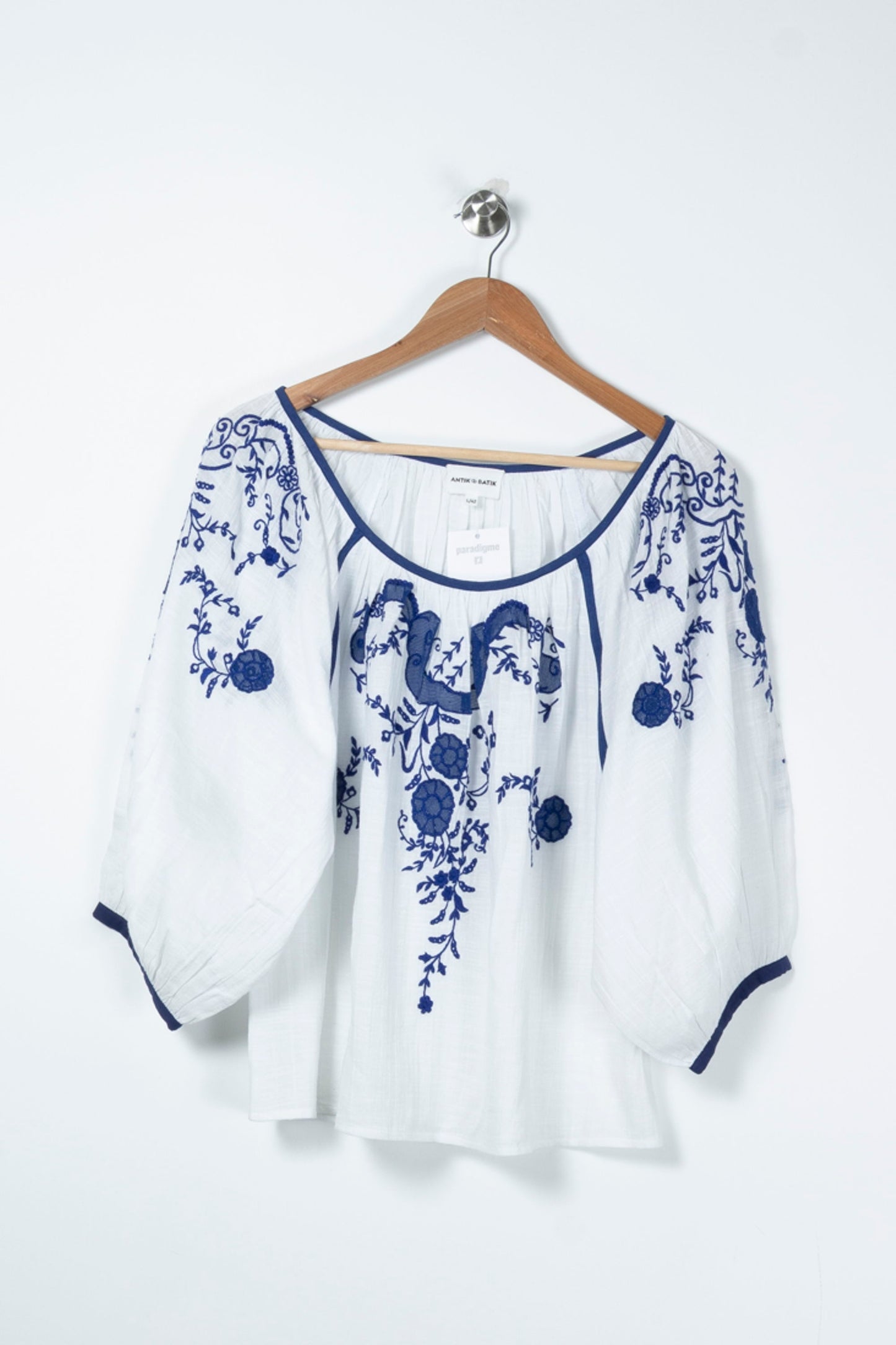Blouse Blanche et Bleue - Taille XL/42