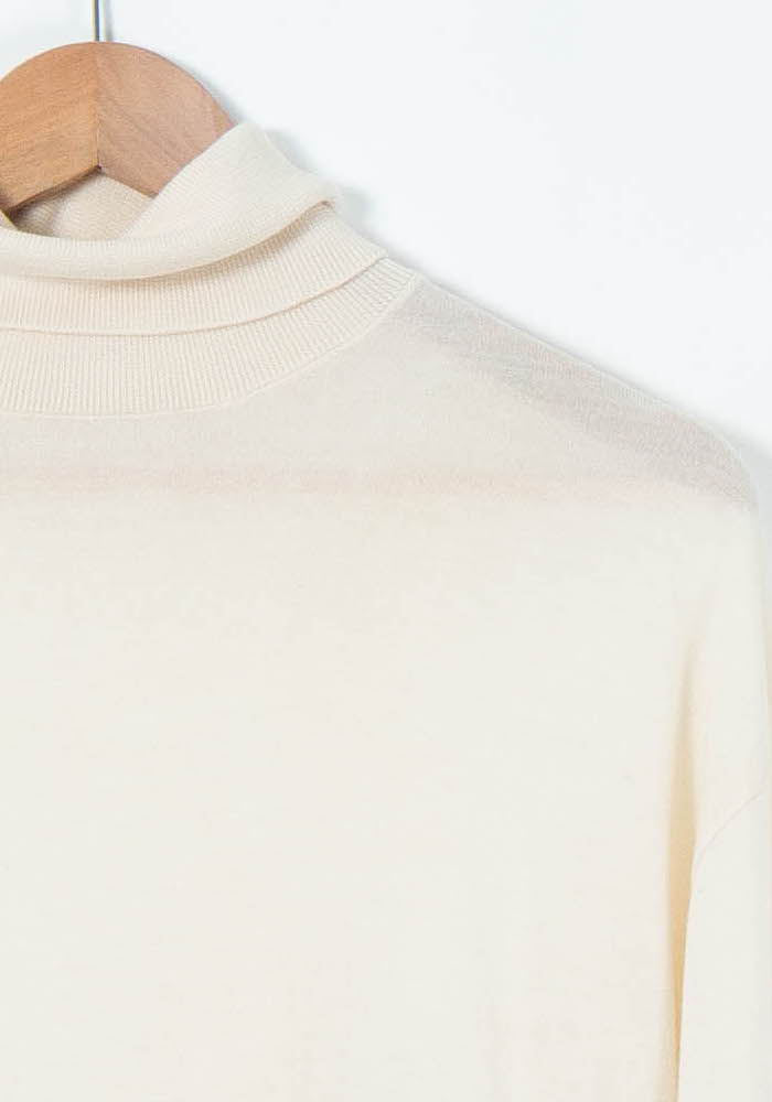 Pull Col Roulé Beige - Taille M/38