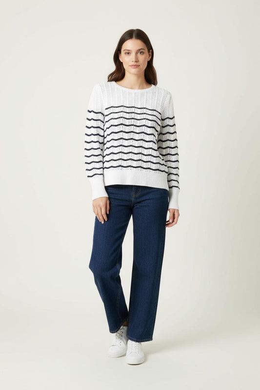 Pull Blanc et Noir - Taille M/38