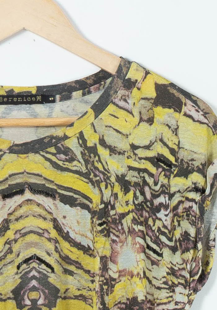 Tee-shirt Jaune et Marron - Taille S/36