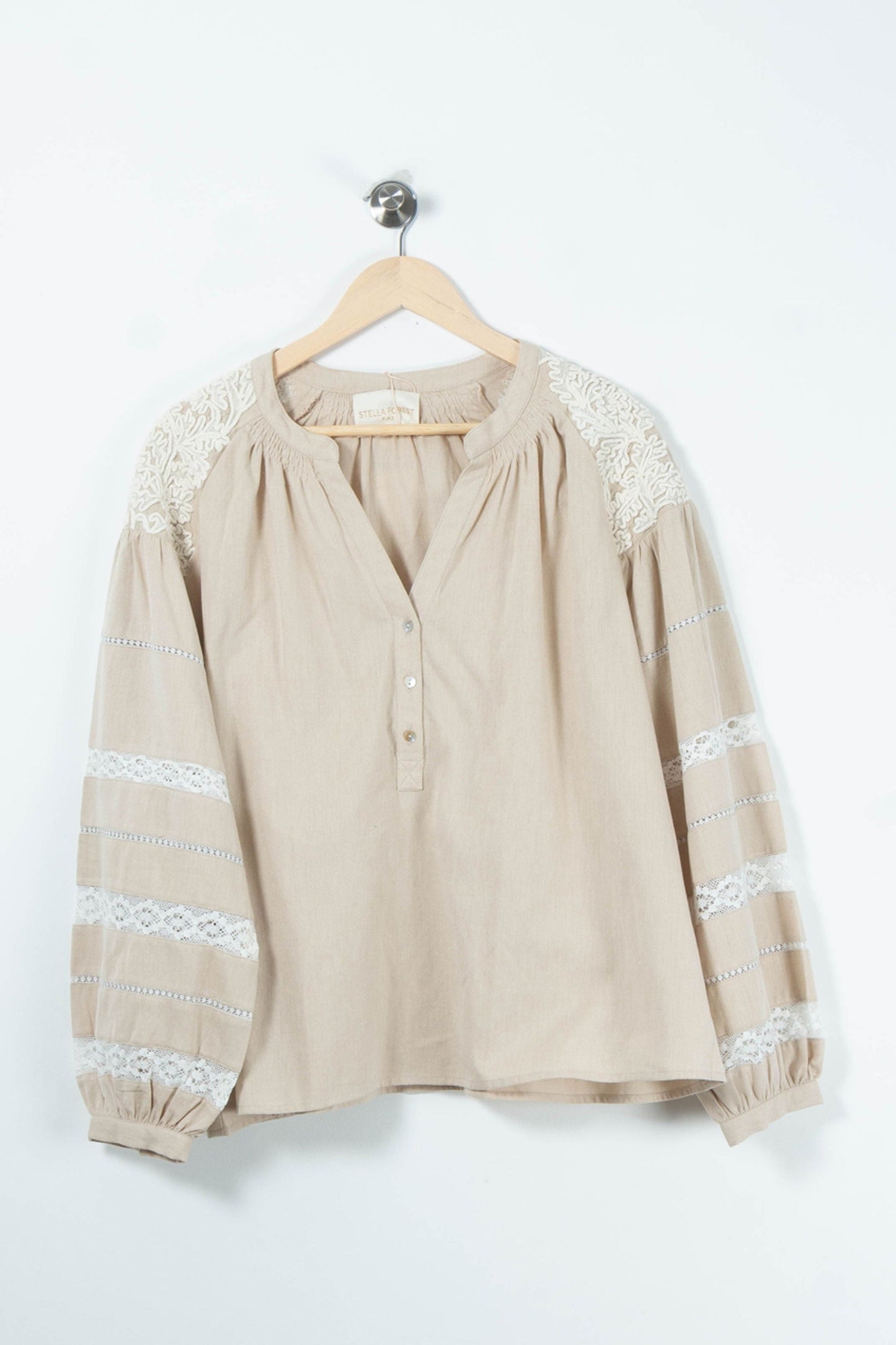 Blouse Beige et Blanche - Taille XL/42