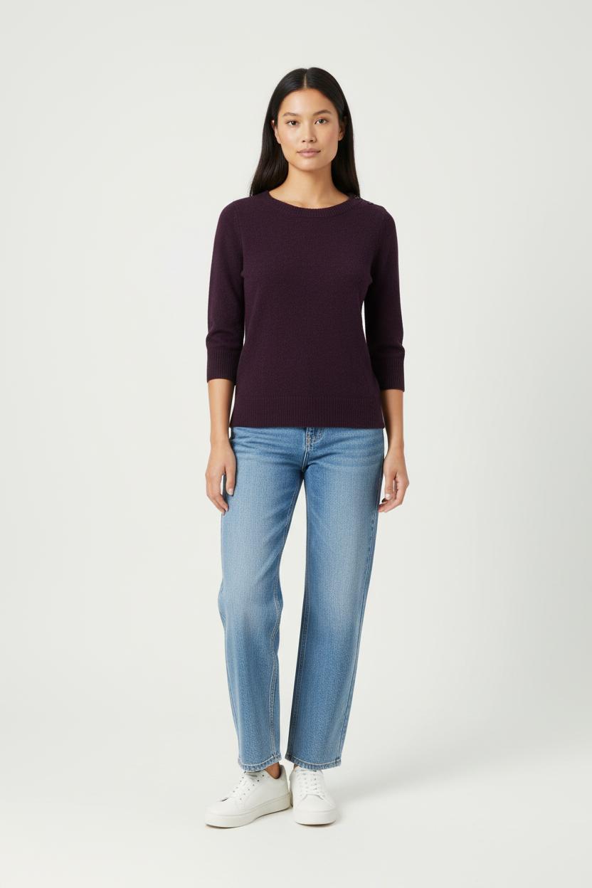 Pull Bordeaux - Taille S/36