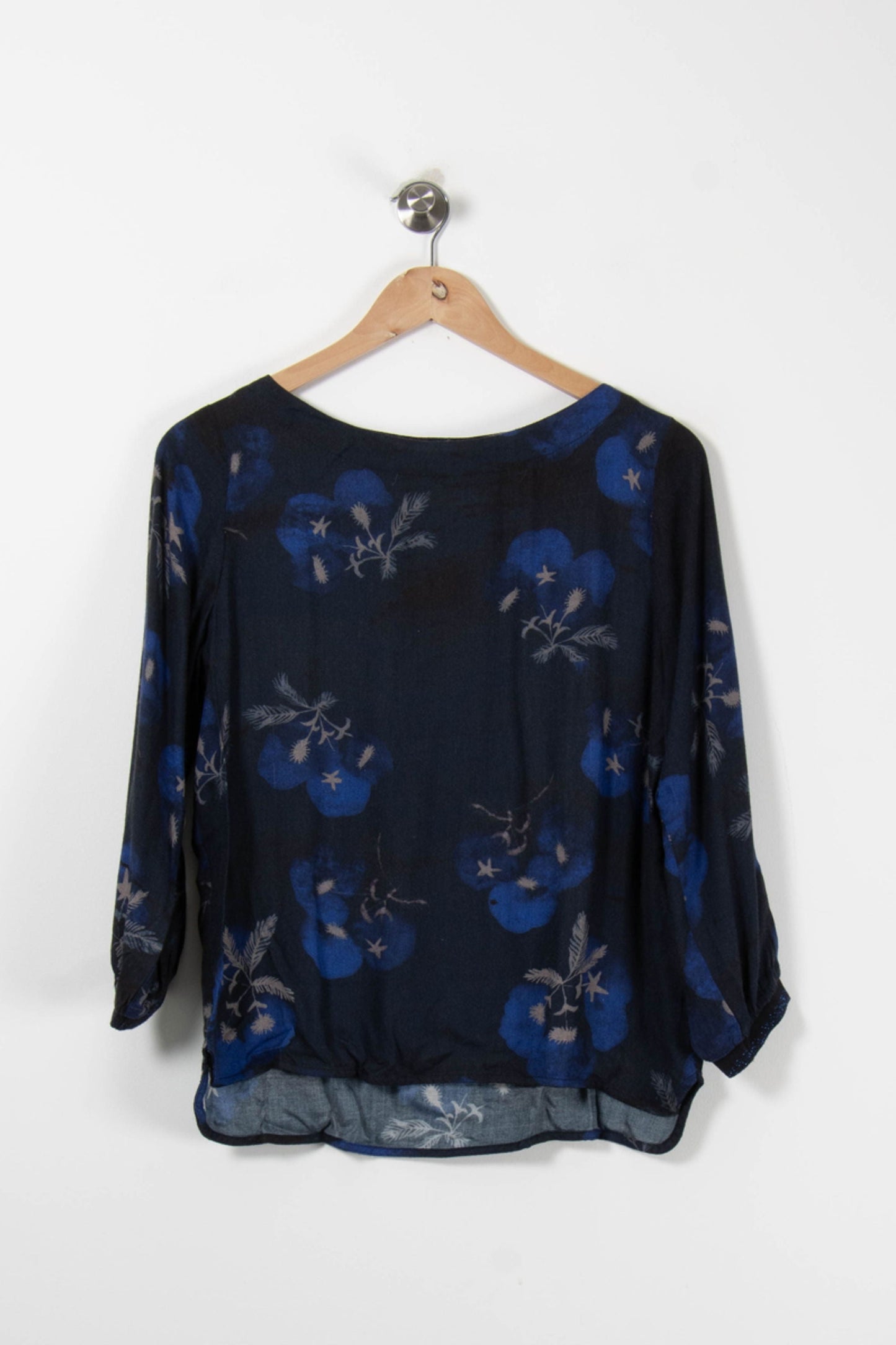 Blouse Noire et Bleue - Taille S/36