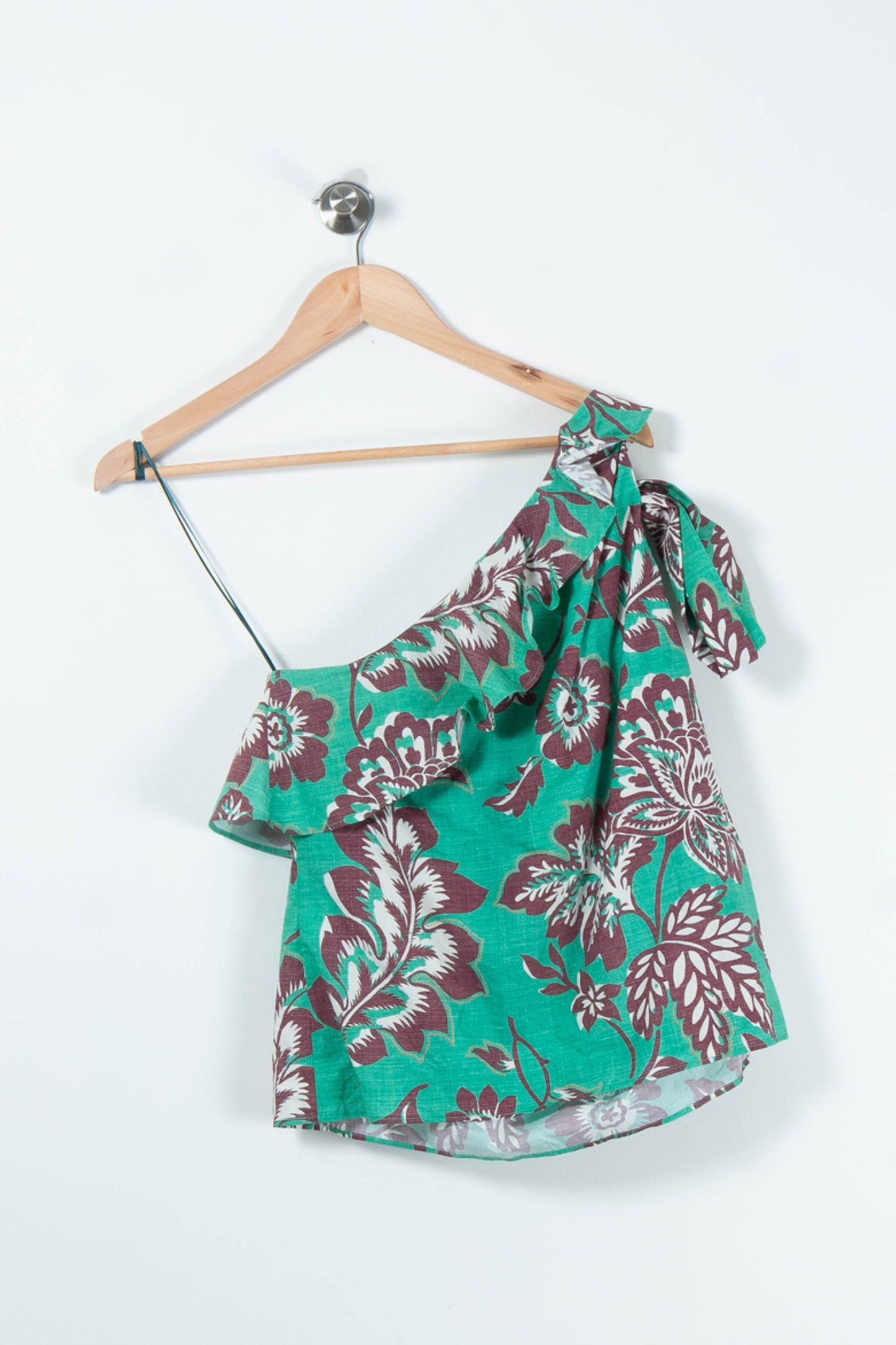 Blouse Verte et Marron - Taille L/40