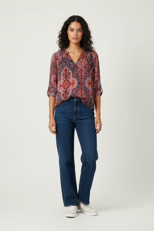 Blouse Multicolore - Taille M/38