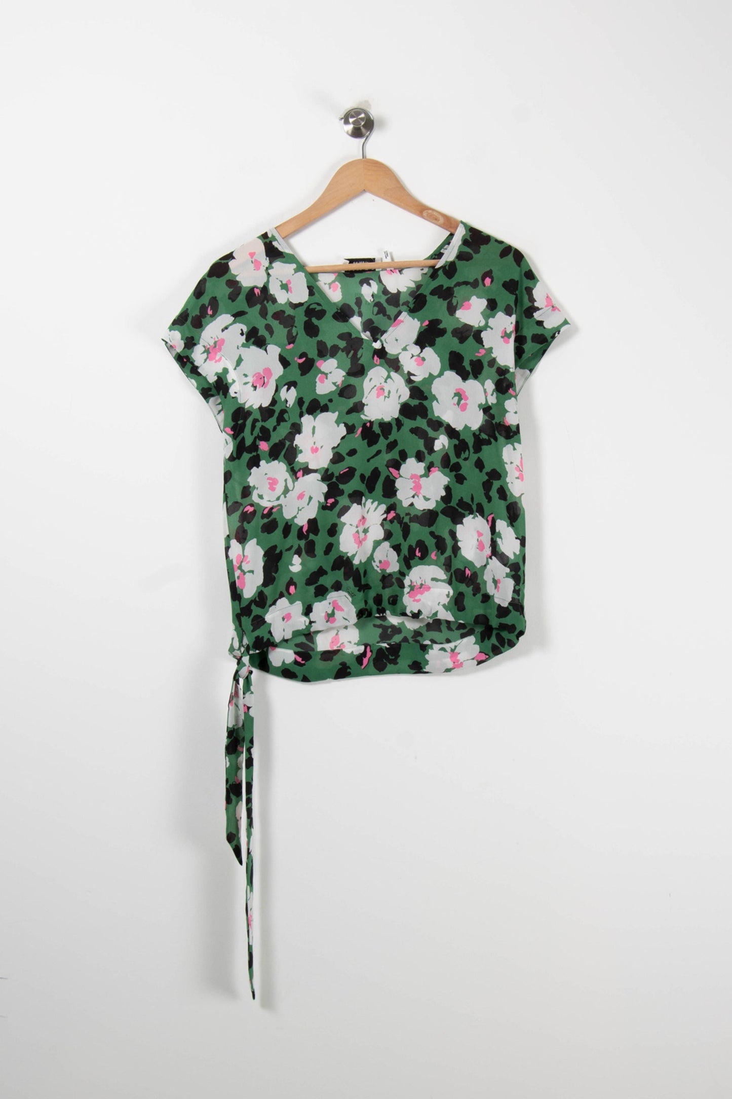 Blouse Verte et Blanche - Taille XS/34