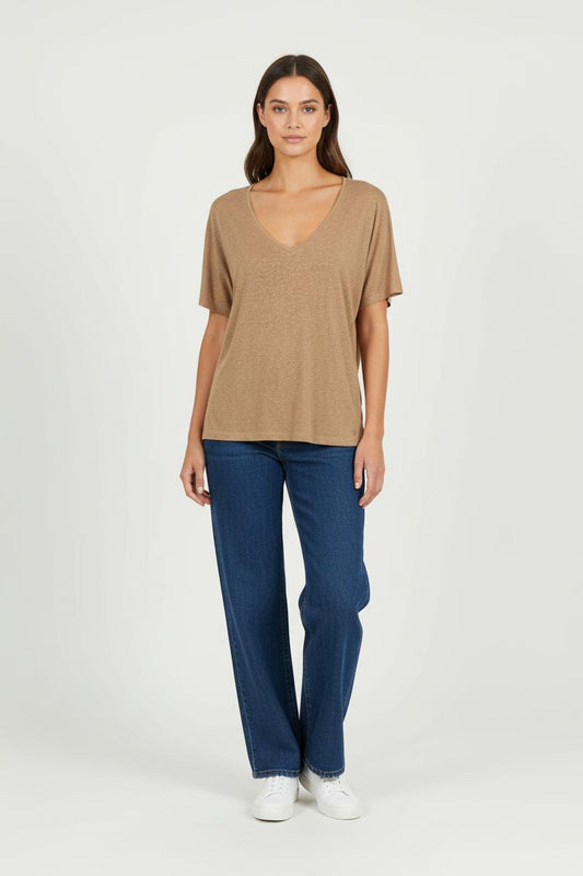 Tee-shirt Marron - Taille XL/42