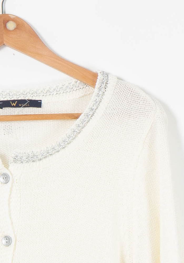 Cardigan Blanc et Gris - Taille XXXL/46