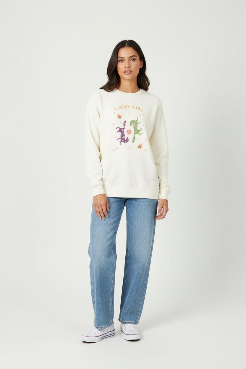 Sweat-shirt beige - Taille XS/34