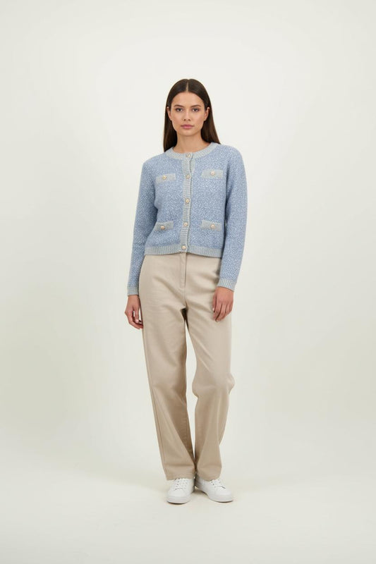 Cardigan Bleu et Gris - Taille S/36