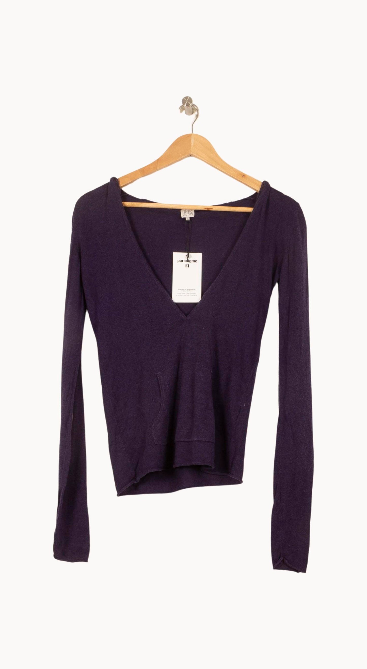 Sweat À Capuche Bleu et Blanc - Taille XS/34