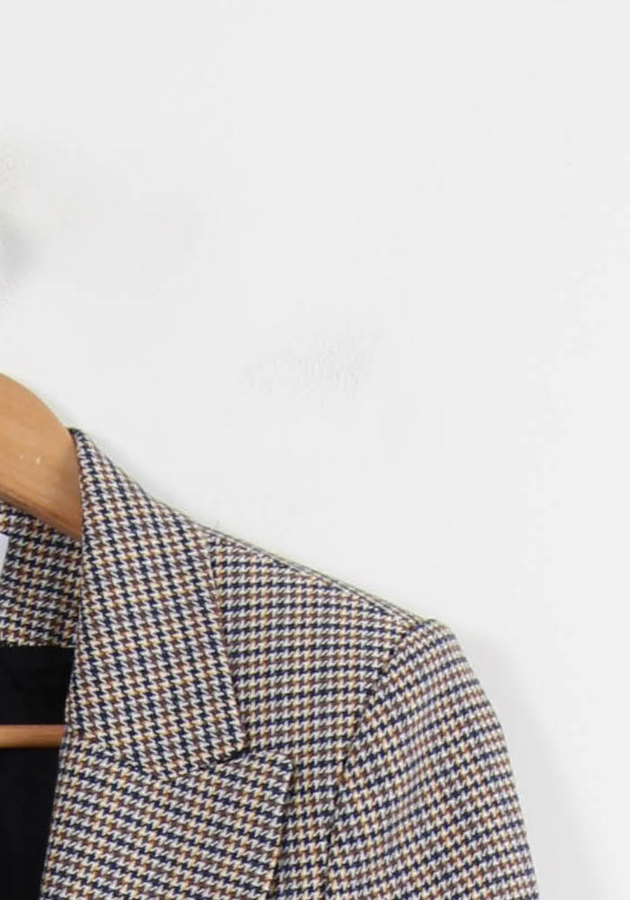 Blazer Beige et Bleu - Taille S/36