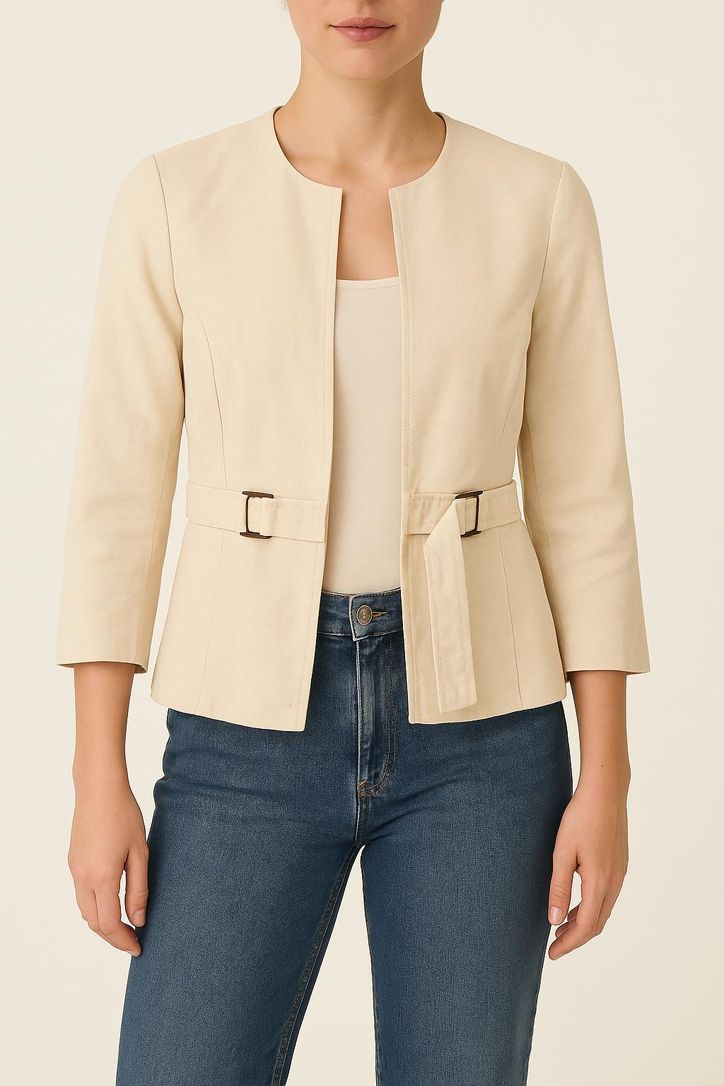 Gilet Tailleur Beige - Taille M/38