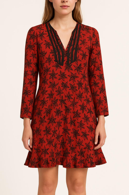 Robe Courte Rouge et Noir - Taille S/36
