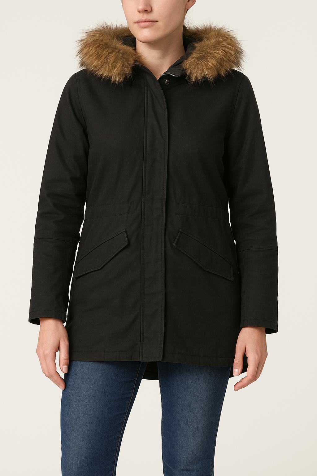 Parka Noir et Marron - Taille M/38