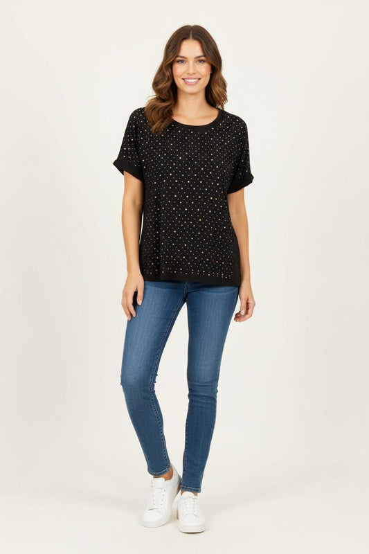 Tee-shirt Noir et Doré - Taille L/40