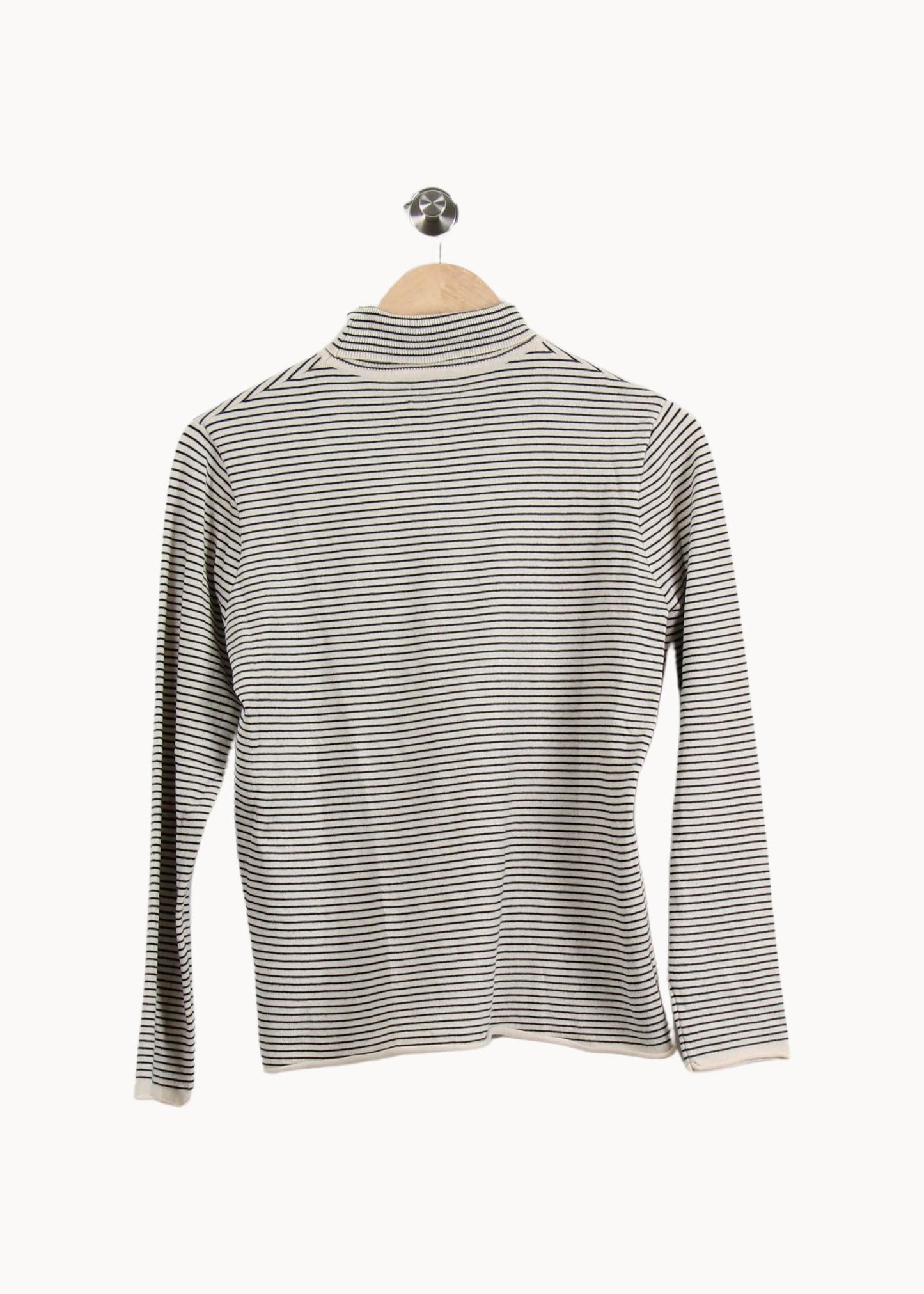 Pull Rayé Blanc et Noir - Taille M/38