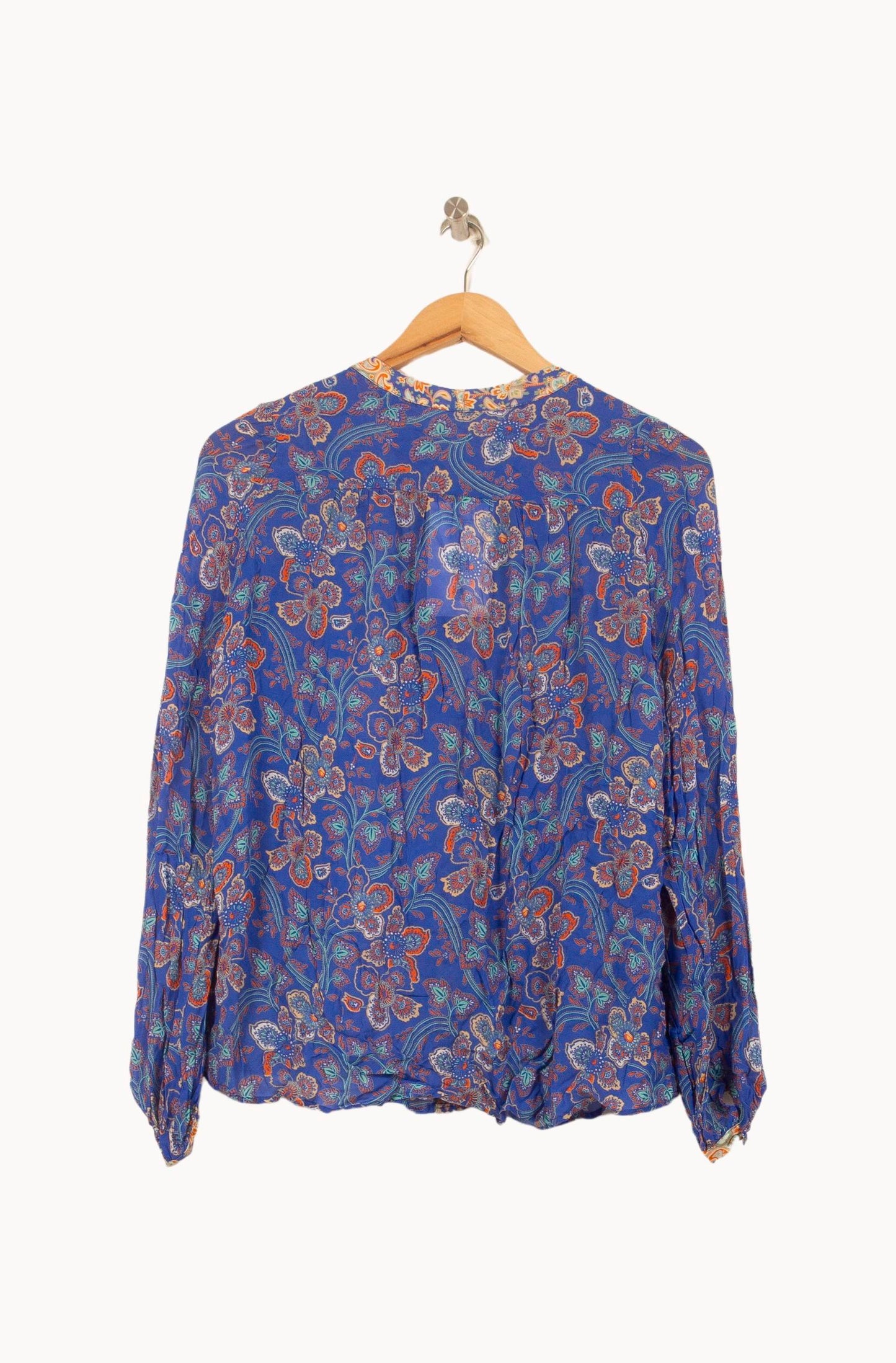 Blouse Bleue et Orange - Taille S/36