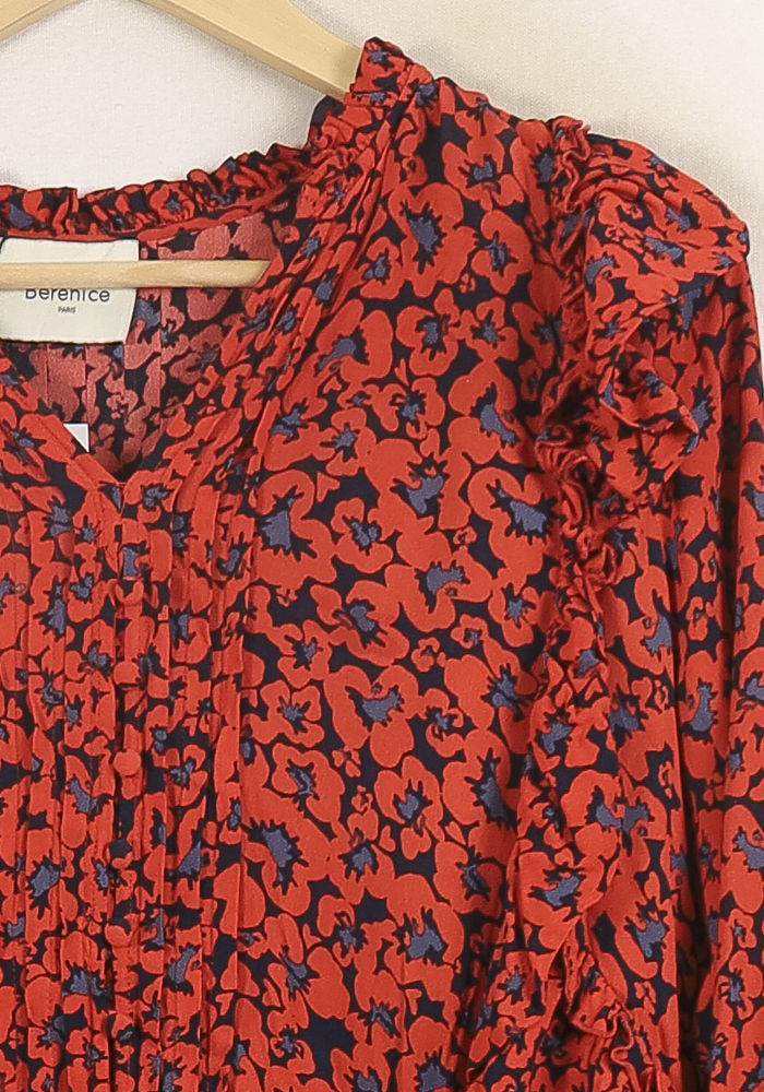 Blouse Rouge et Noire - Taille XS/34