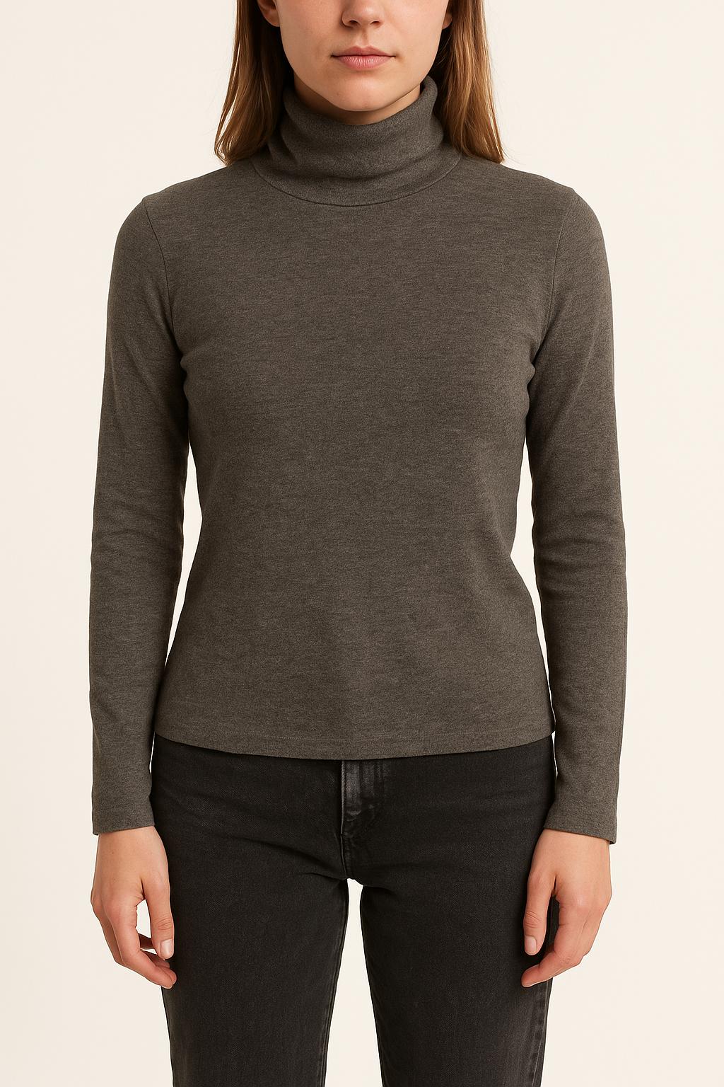 Pull Col Roulé Gris - Taille S/36