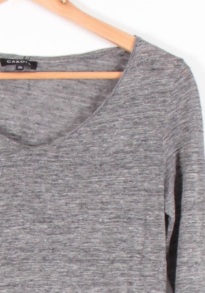 T-shirt Manches Longues Gris - Taille S/36