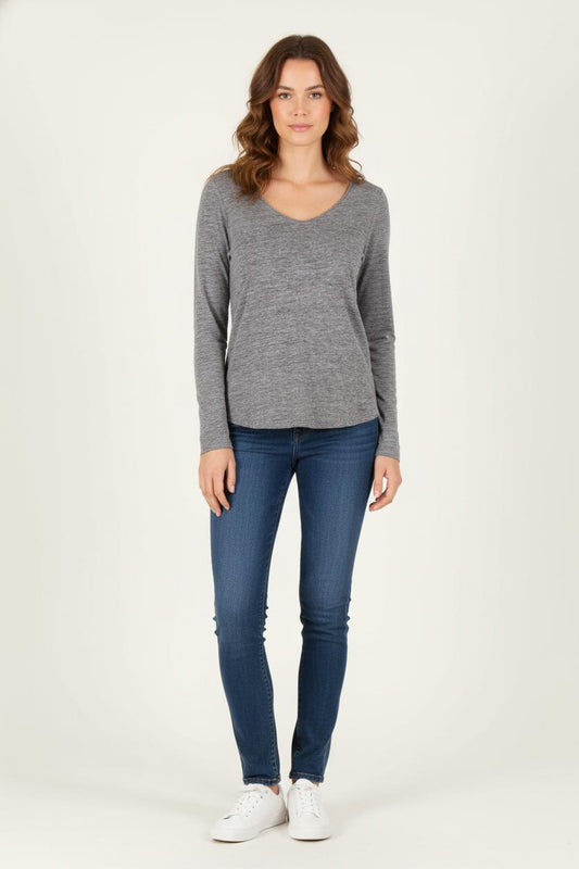 T-shirt Manches Longues Gris - Taille S/36