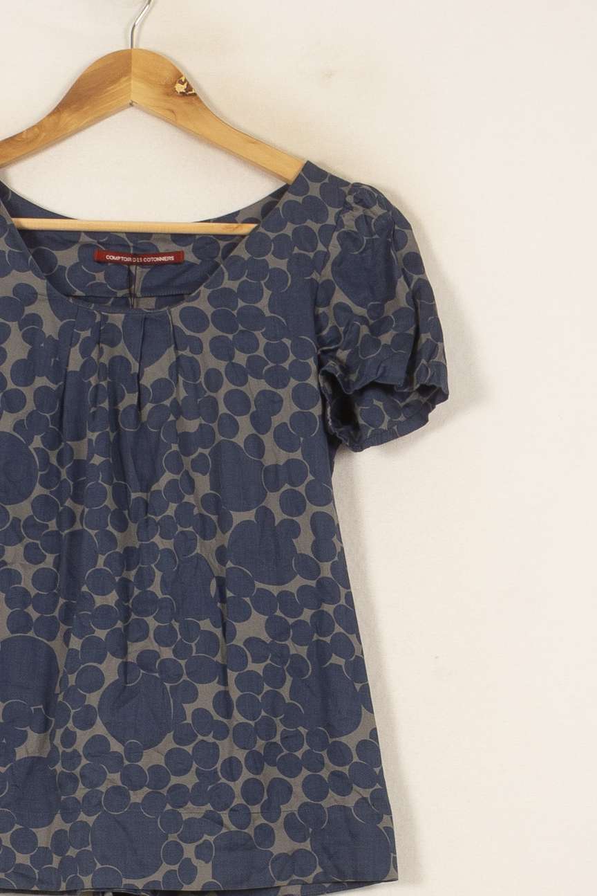 Blouse Bleu et Gris - Taille XS/34