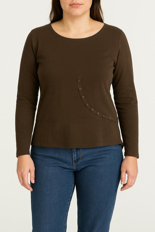 Tee-shirt Marron - Taille L/40