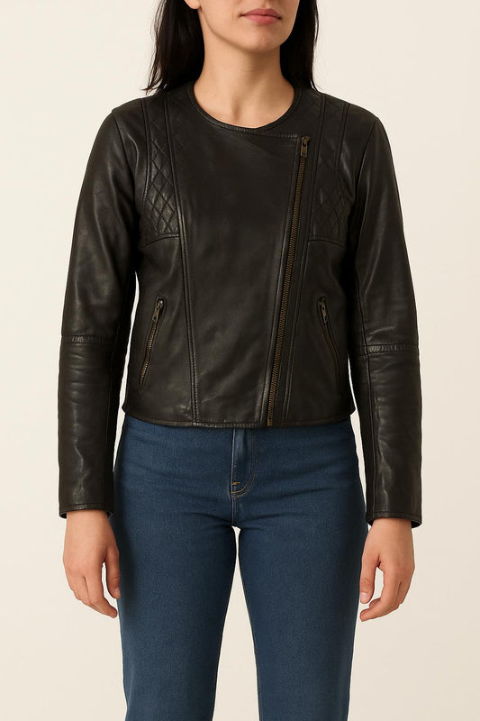 Veste en Cuir Noire - Taille M/38