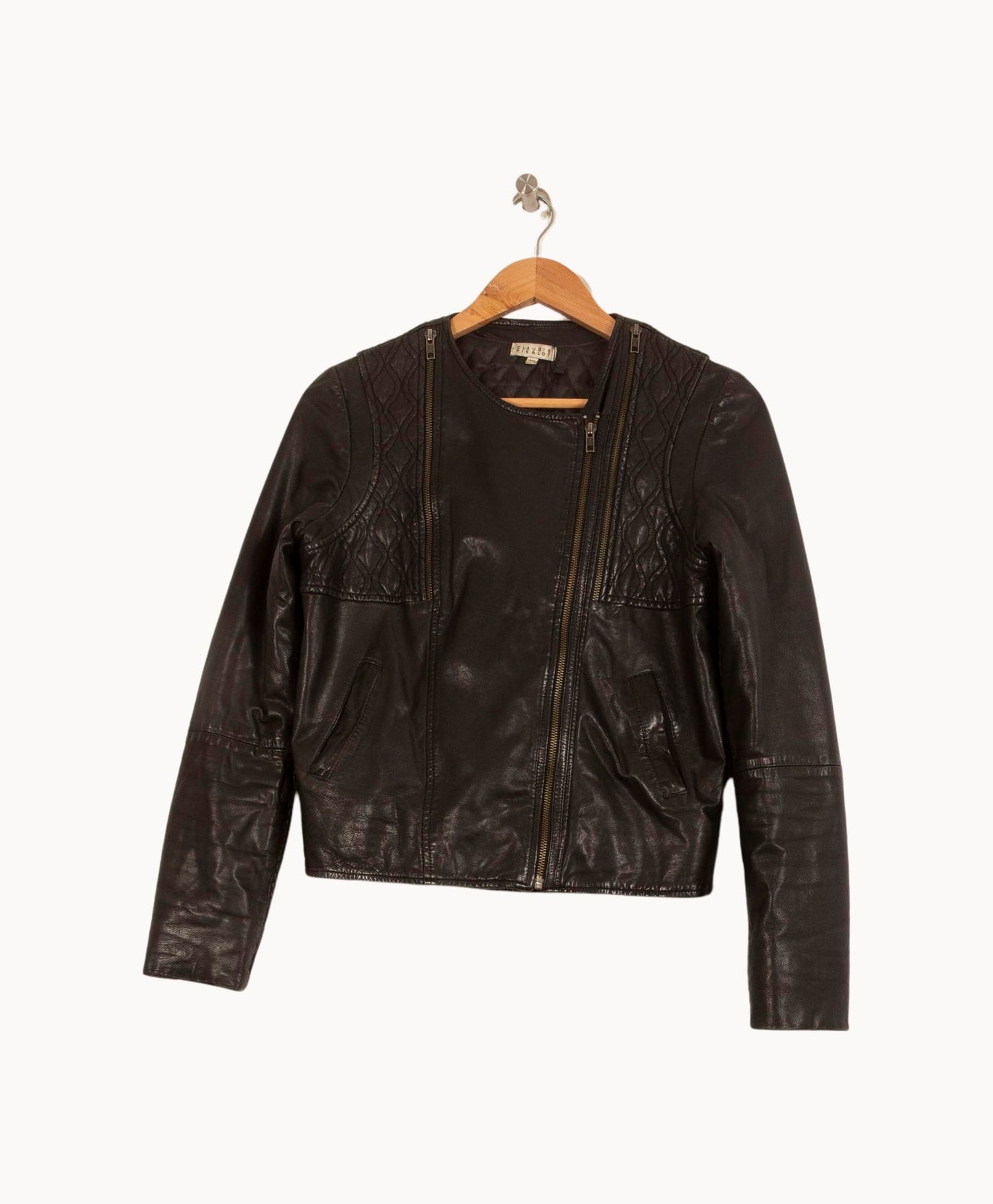 Veste en Cuir Noire - Taille M/38
