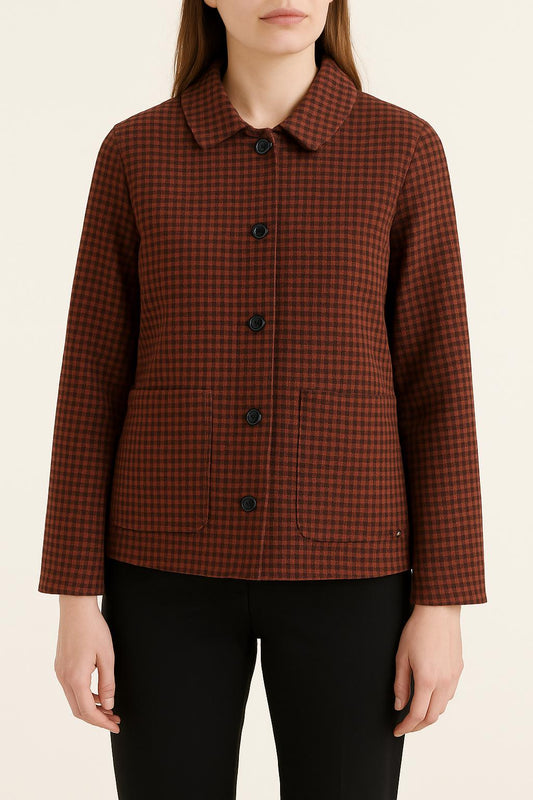 Veste Carreaux Marron et Rouge - Taille M/38