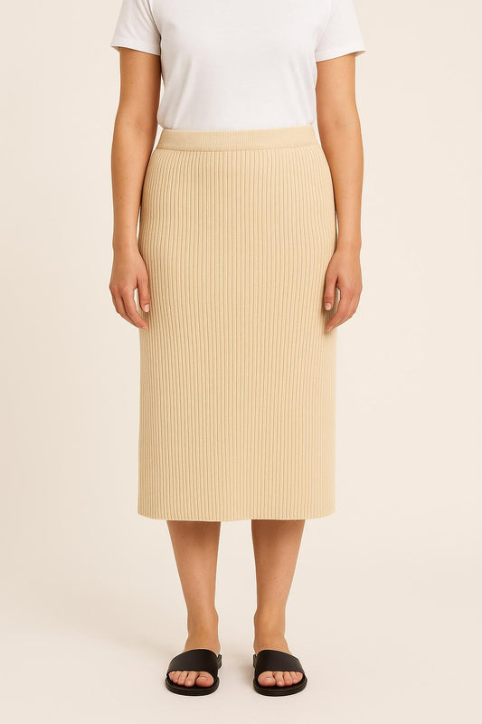 Jupe Crayon Beige - Taille L/40