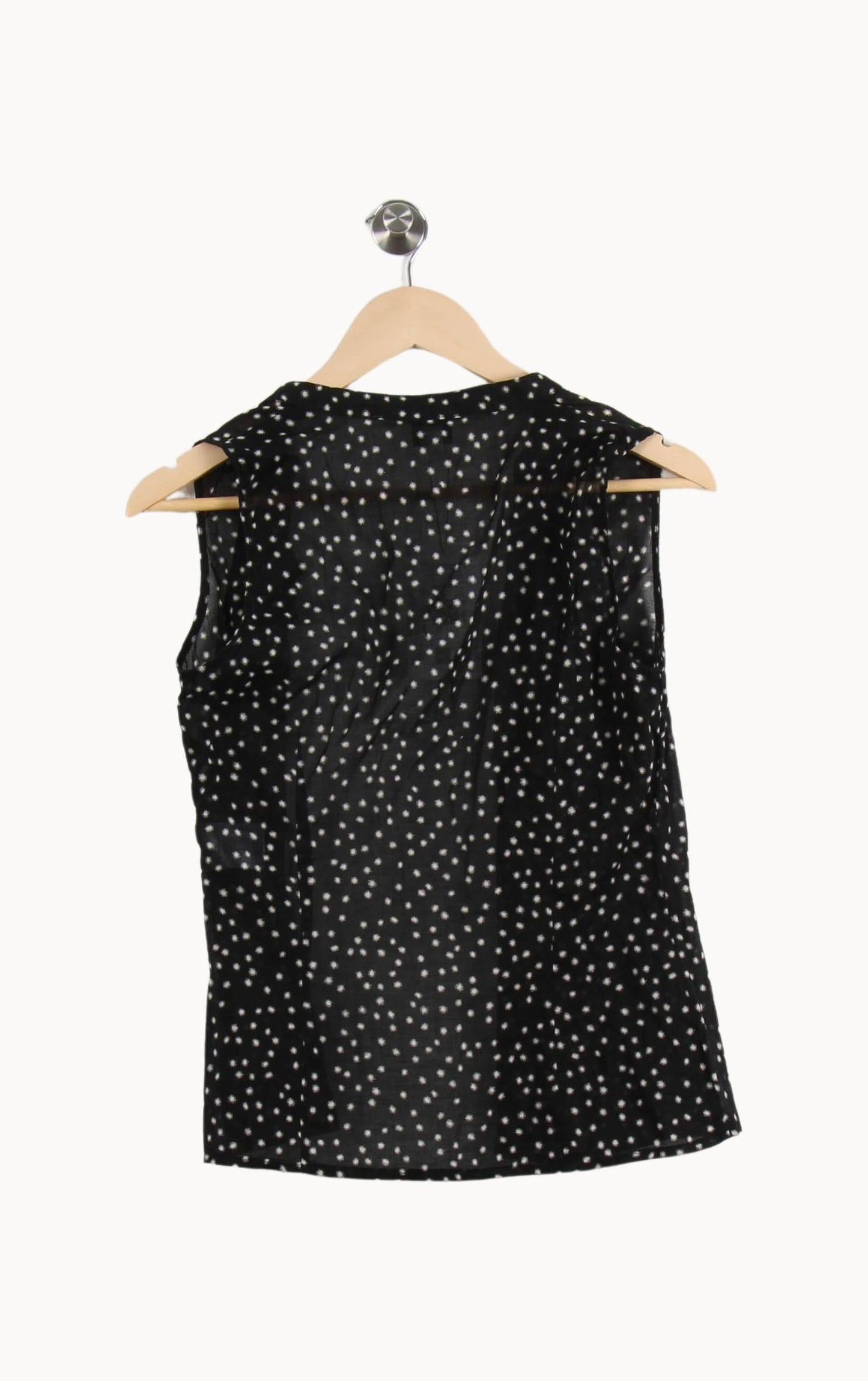 Blouse Sans Manches Noire et Blanche - Taille S/36