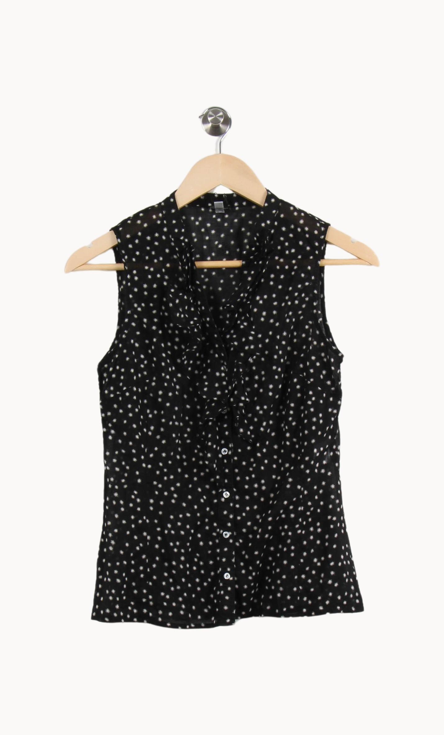 Blouse Sans Manches Noire et Blanche - Taille S/36