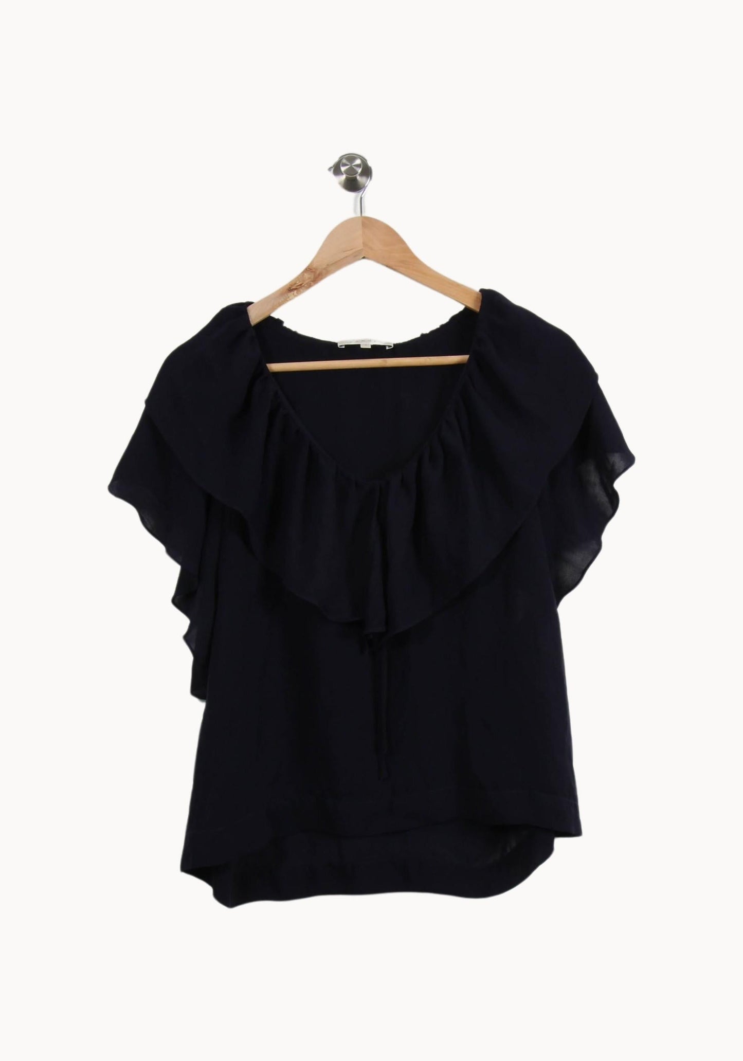 Blouse Volant Bleu - Taille S/36