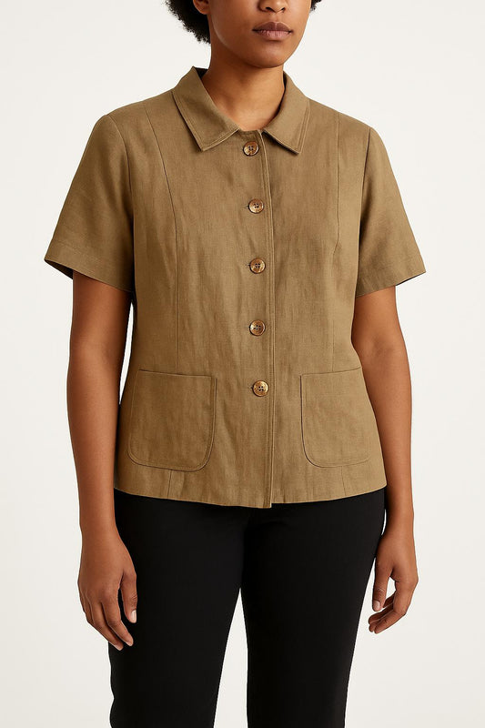 Veste Courte Beige - Taille XL/42