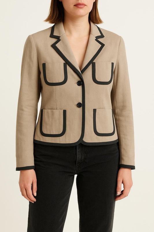 Veste Beige et Noire - Taille L/40