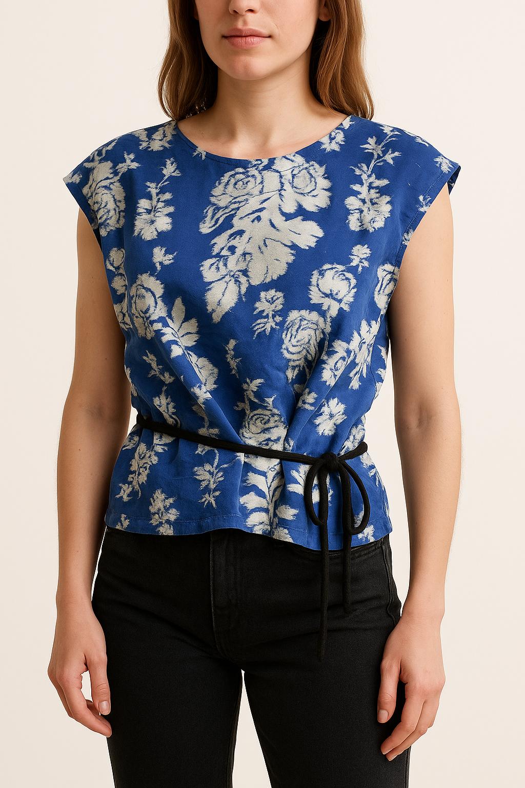 Blouse Bleu et Blanc - Taille S/36