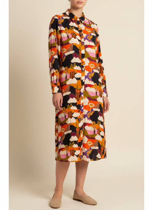 Robe Chemise Multicolore - Taille S/36