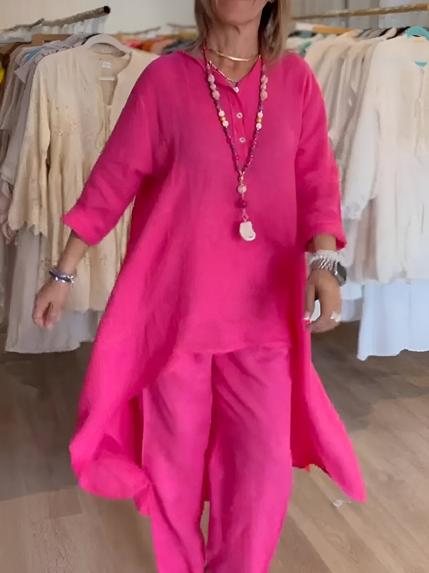 Mirelle™ | Ensemble d'été en mélange de coton léger