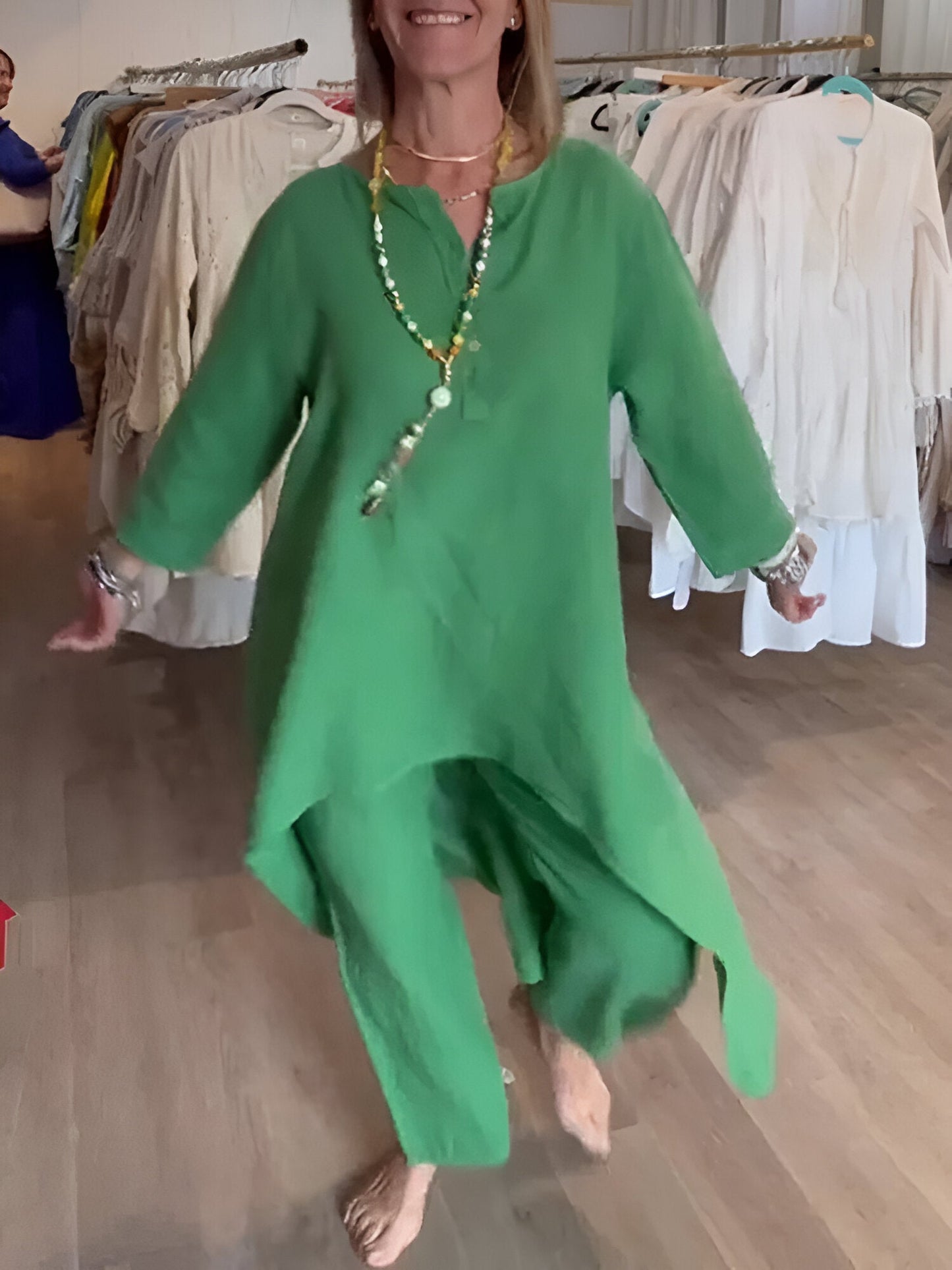 Mirelle™ | Ensemble d'été en mélange de coton léger