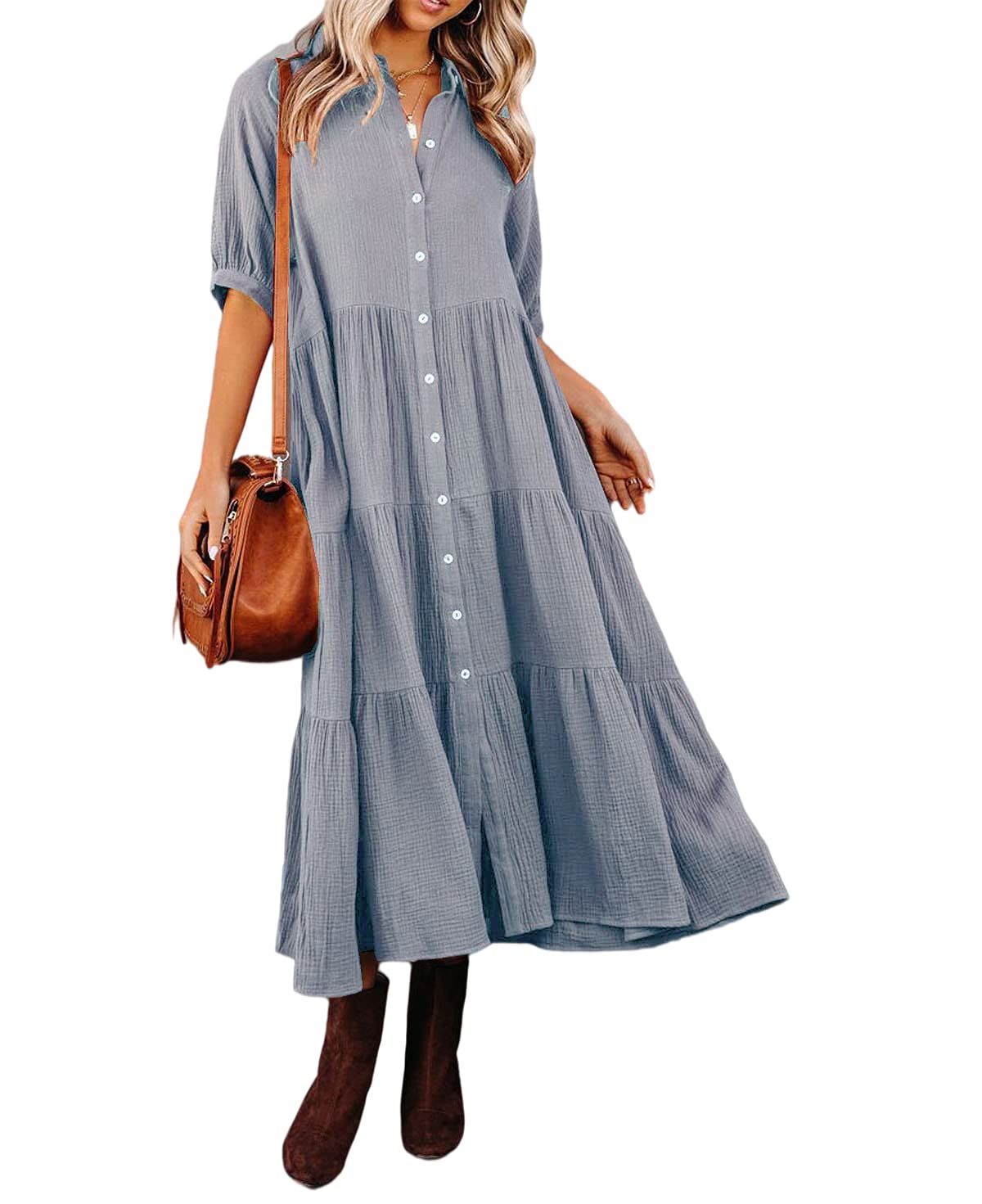 Lise™ | Robe Chemise Volants Luxueuse