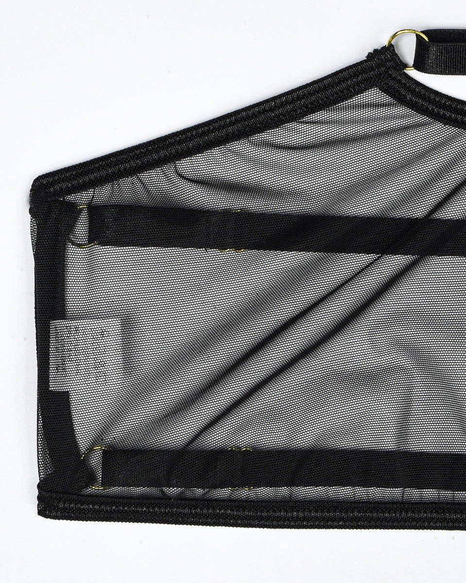 Eline™ | Ensemble de lingerie et résille transparente 4 pièces