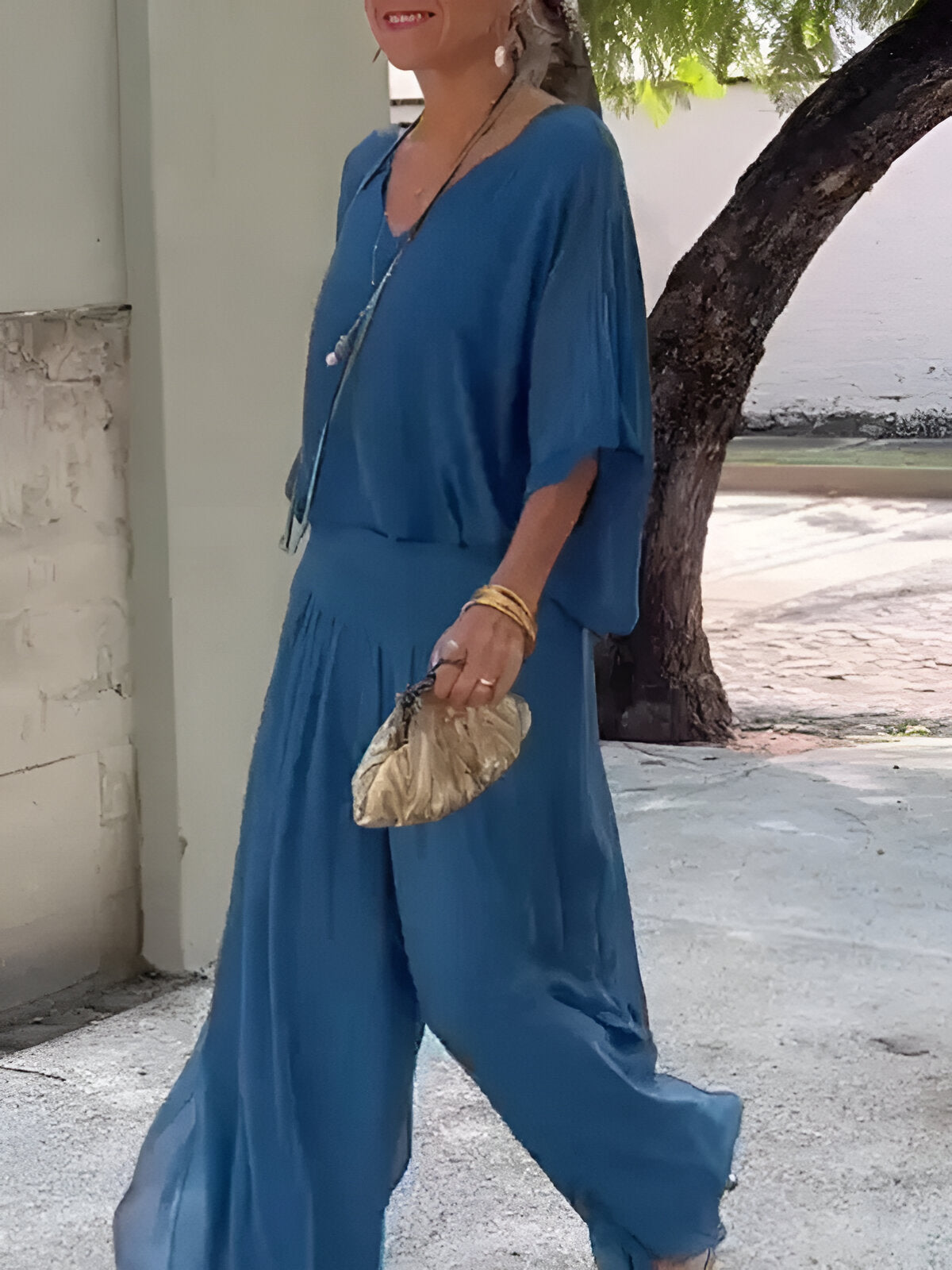 Louise™ | Ensemble élégant composé d'un haut à col roulé et d'un pantalon V