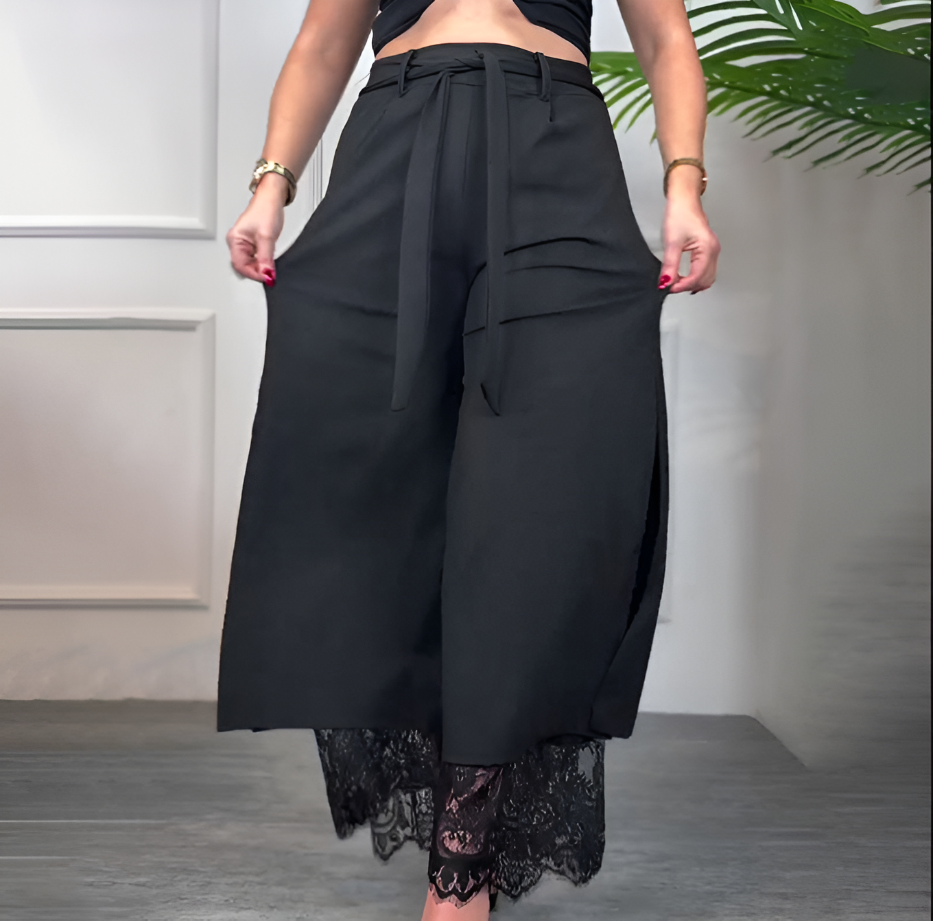 Sophie™ | Pantalon Large avec Dentelle