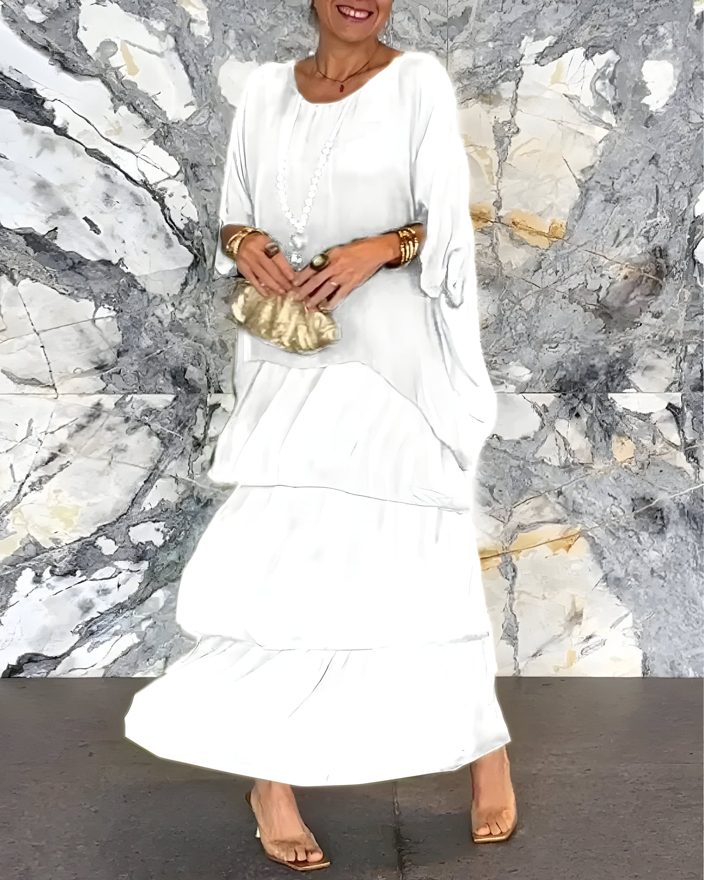 Monique™ | Robe et mousseline avec jupe et gâteau