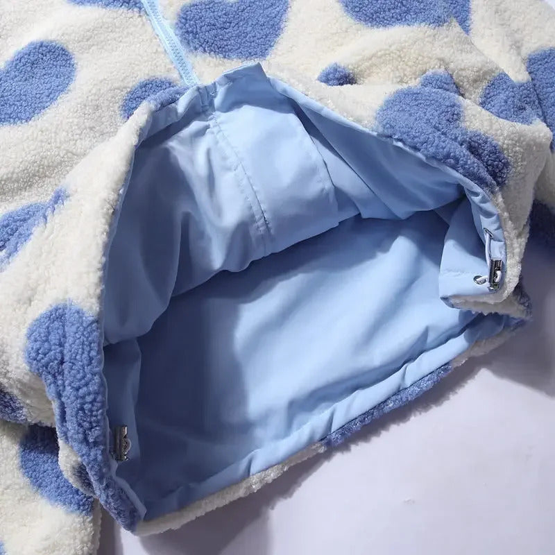 Catherine | Veste réversible à cœurs 